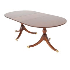 Regency Dining Table Mahogany Pedestal Seats 8 - 10