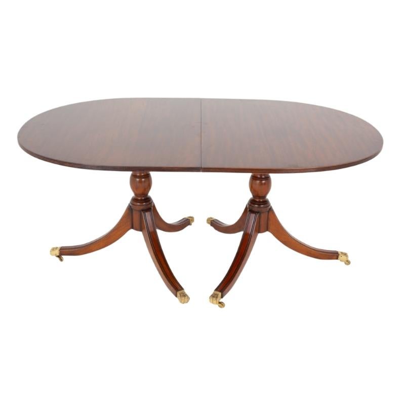 Regency-Esstisch Mahagoni Sockel Sitze 8 - 10 im Angebot 3