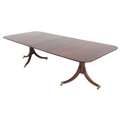 Regency Dining Table Mahogany Pedestal Ten Seater