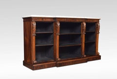 Regency Dwarf Rosewood Breakfront Bookcase