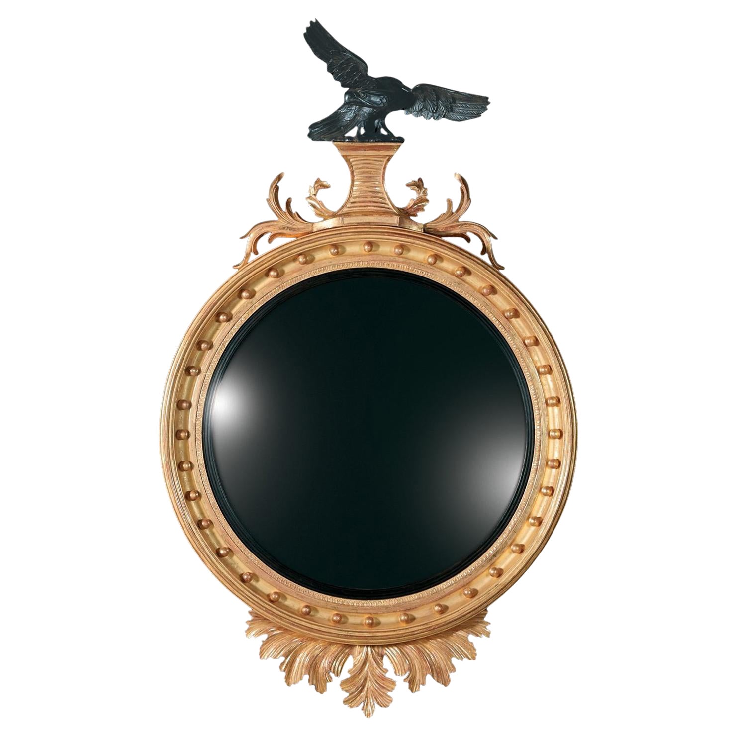Miroir convexe Regency Eagle en vente
