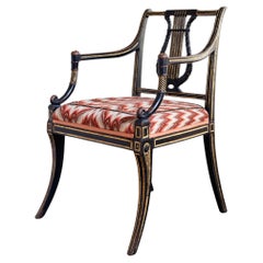 Regency Ebonised and Parcel Gilt Armchair