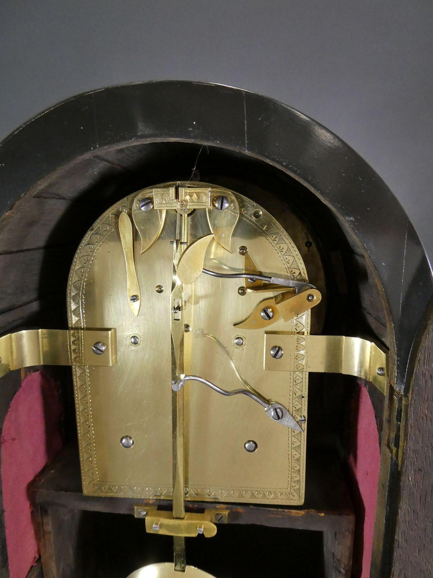 Regency Ebonised Bracket Clock by John Hemingway, Manchester For Sale 3
