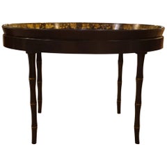 Regency Ebonised 
Gilt Oval Tray