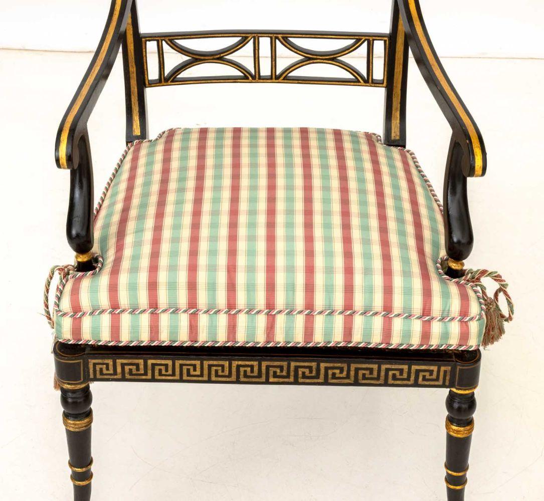 Regency Ebonized and Gilt Armchair, 19th C. Regencia en venta