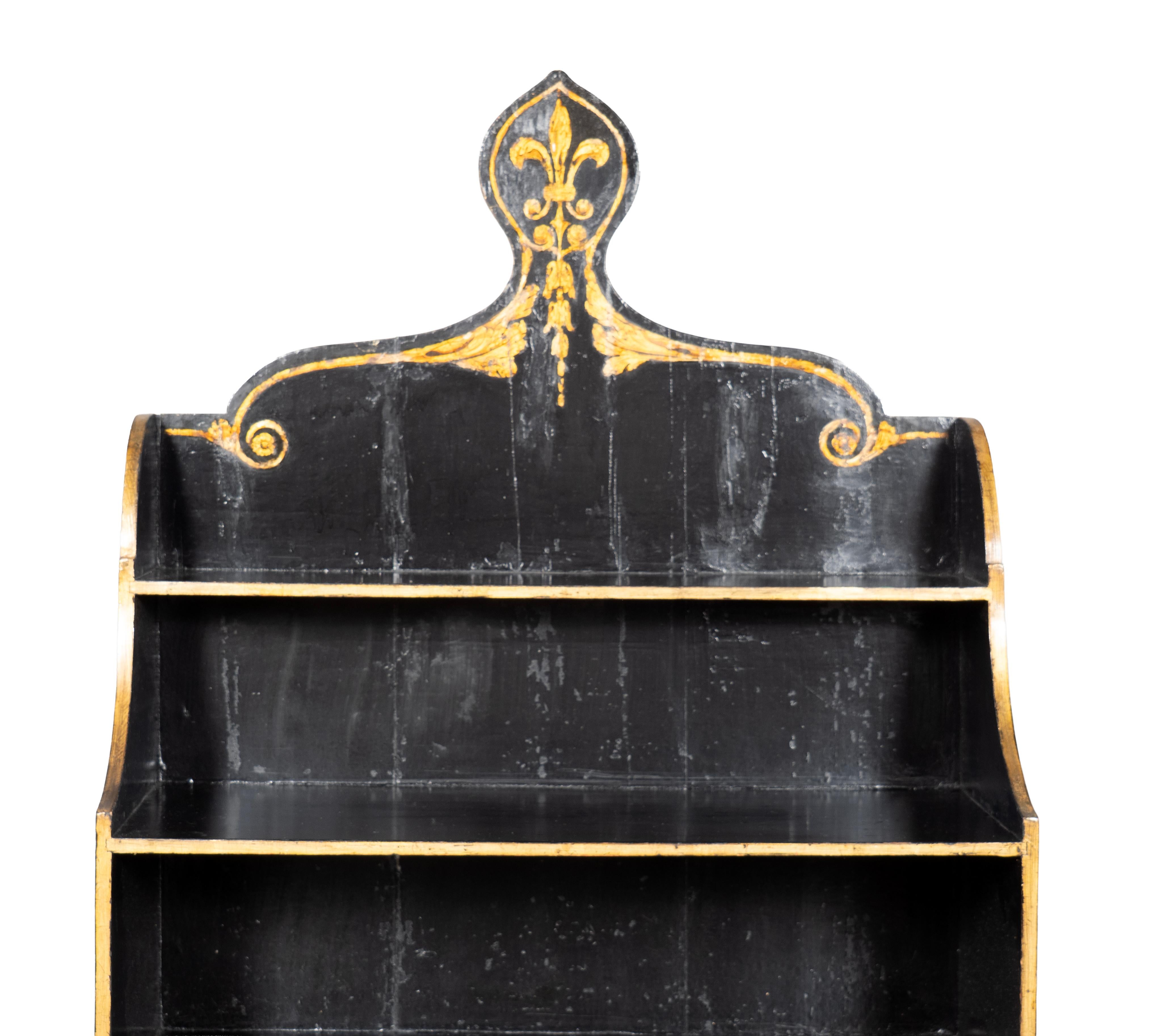 Armadio Regency ebanizzato e dorato a pacchi in vendita 2