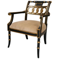 Regency Ebonized Style Side Chair