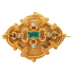 REGENCY EMERALD
DIAMOND Brooch, Circa 1830