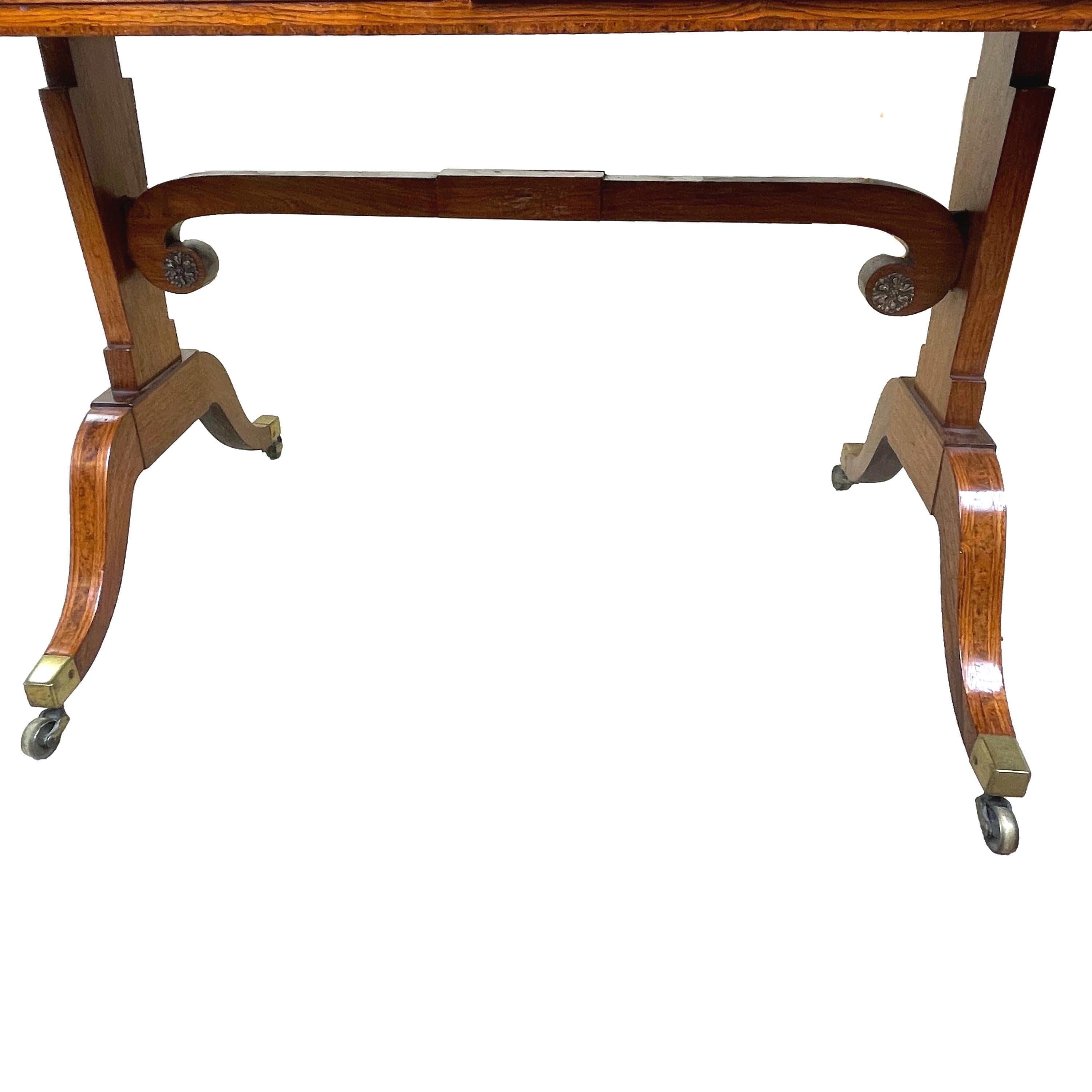 Regency English 19th Century Rosewood & Yew Sofa Table 12