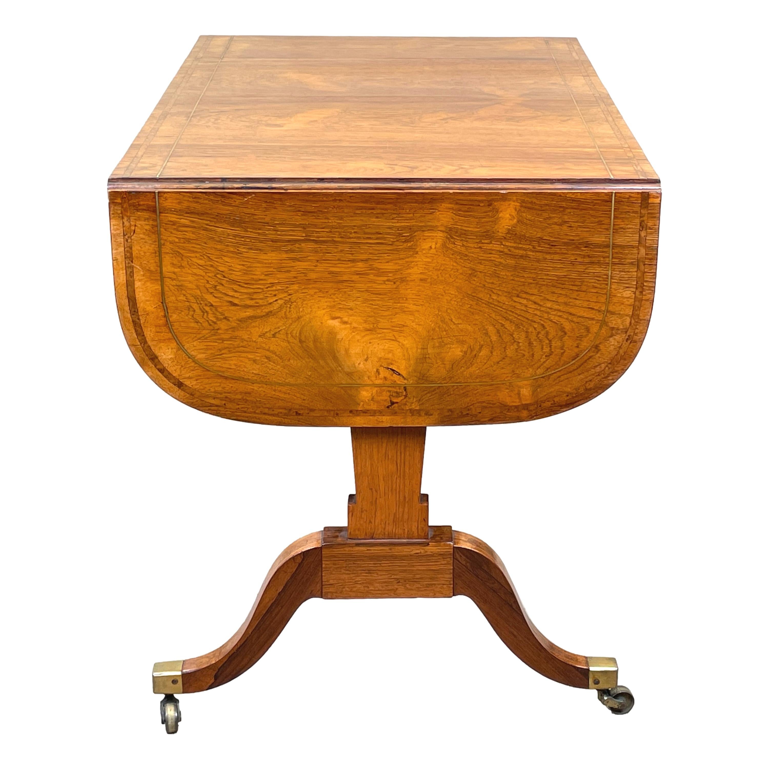Regency English 19th Century Rosewood & Yew Sofa Table 5