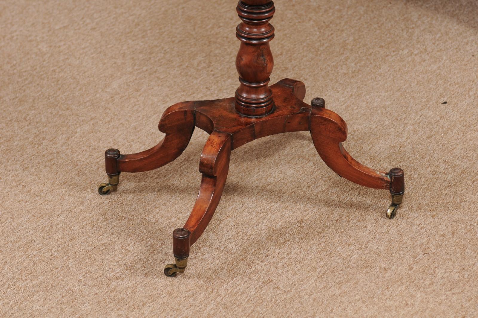 Regency English Mahogany Oval Side Table, Early 19th Century 6