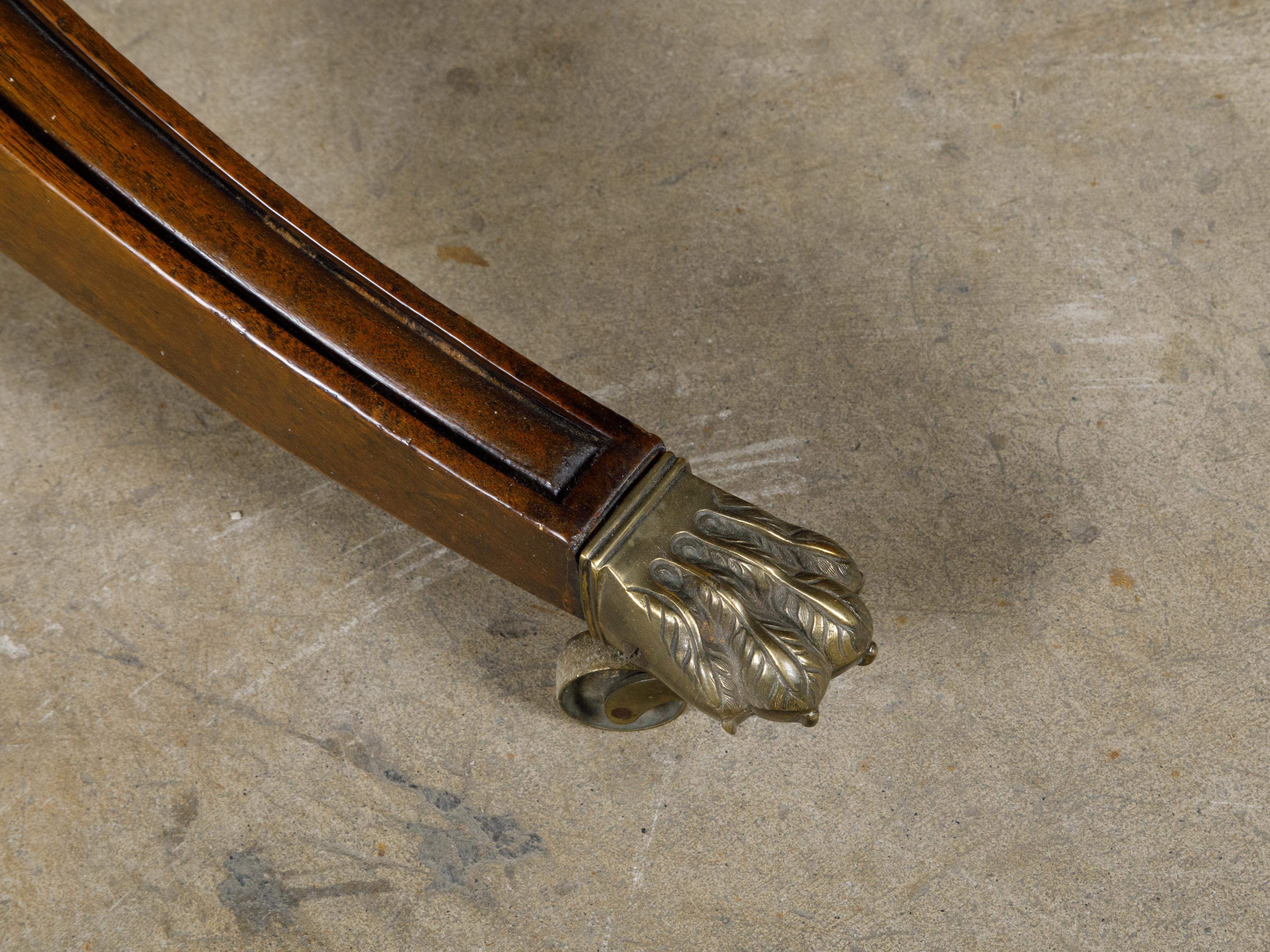 Table Pembroke anglaise de style Régence avec tiroir, base tripode, pieds en forme de lion Bon état - En vente à Atlanta, GA
