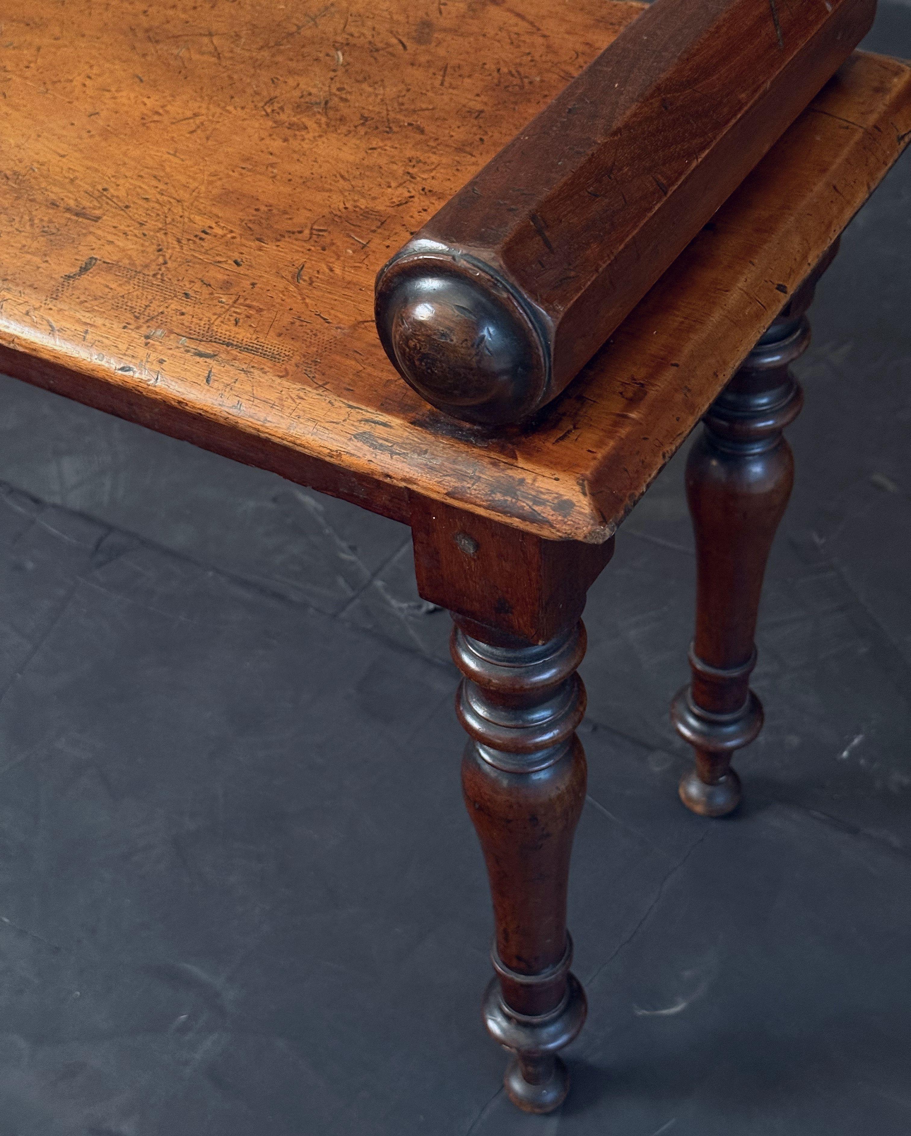 Regency Era Hall Bench or Window Seat of Mahogany from England For Sale 2