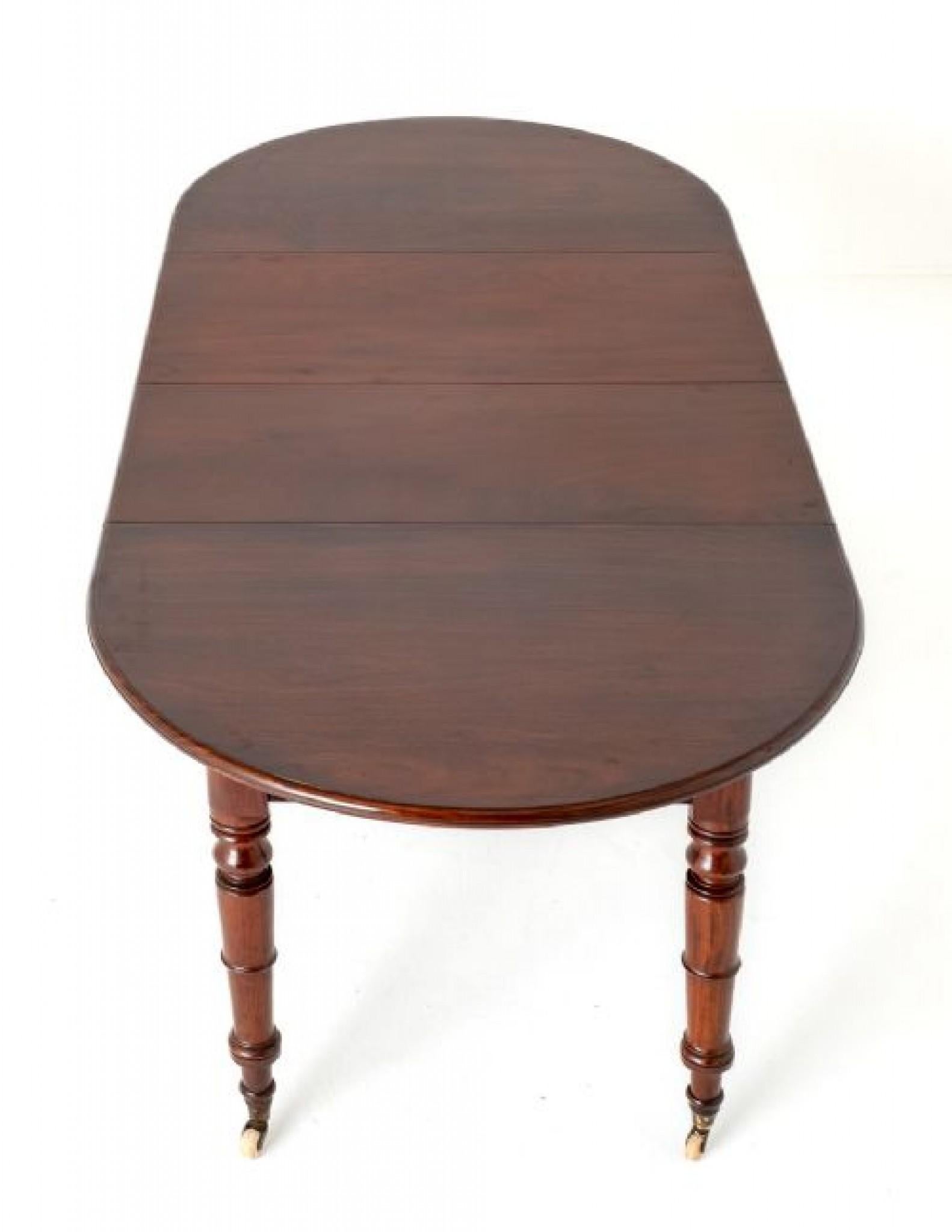 Regency Extending Dining Table Circular End Mahogany In Good Condition For Sale In Potters Bar, GB