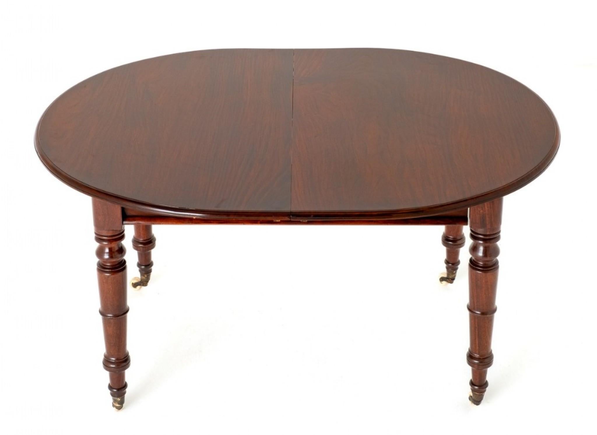 Late 20th Century Regency Extending Dining Table Circular End Mahogany For Sale