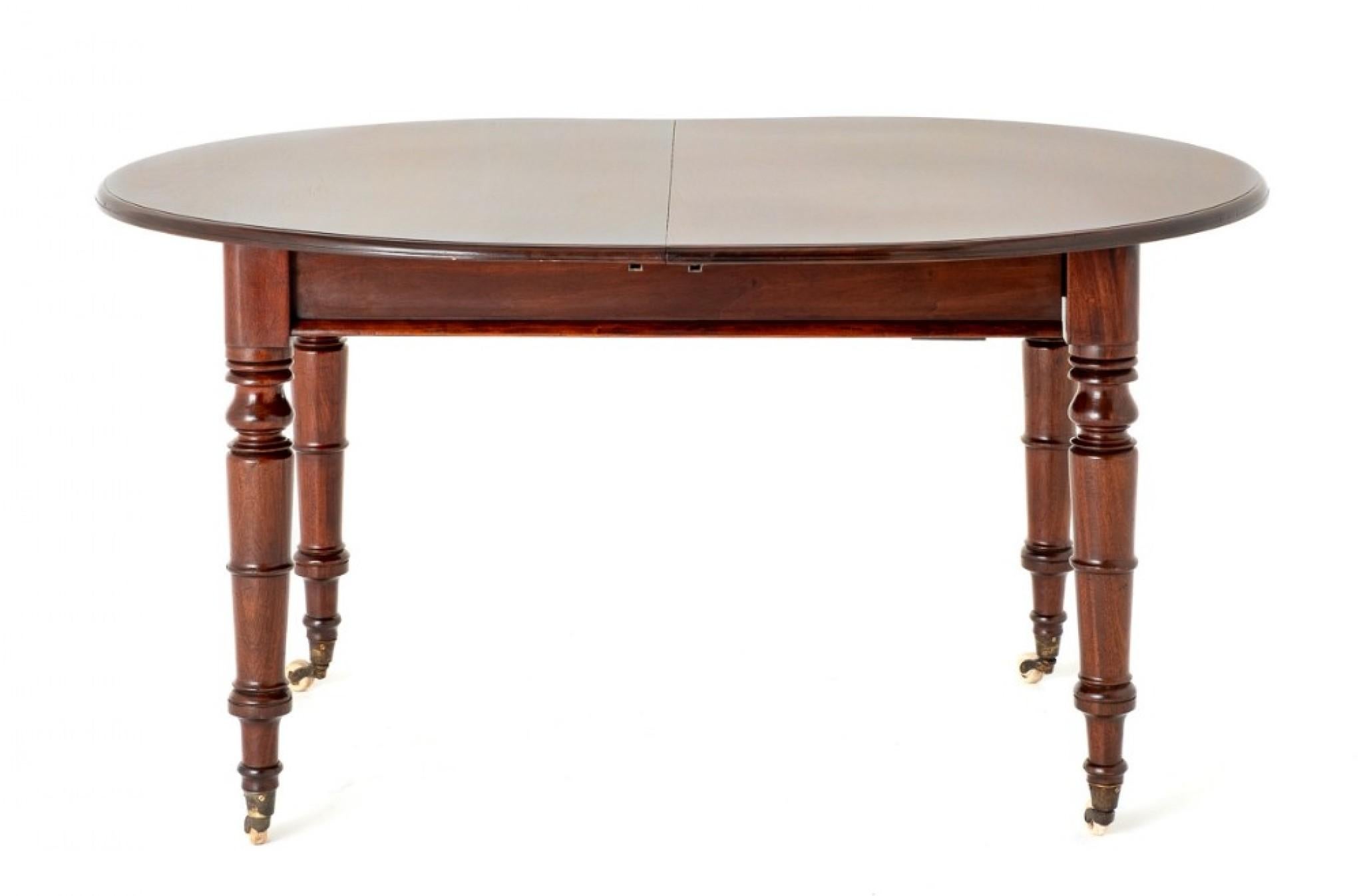 Regency Extending Dining Table Circular End Mahogany For Sale 1