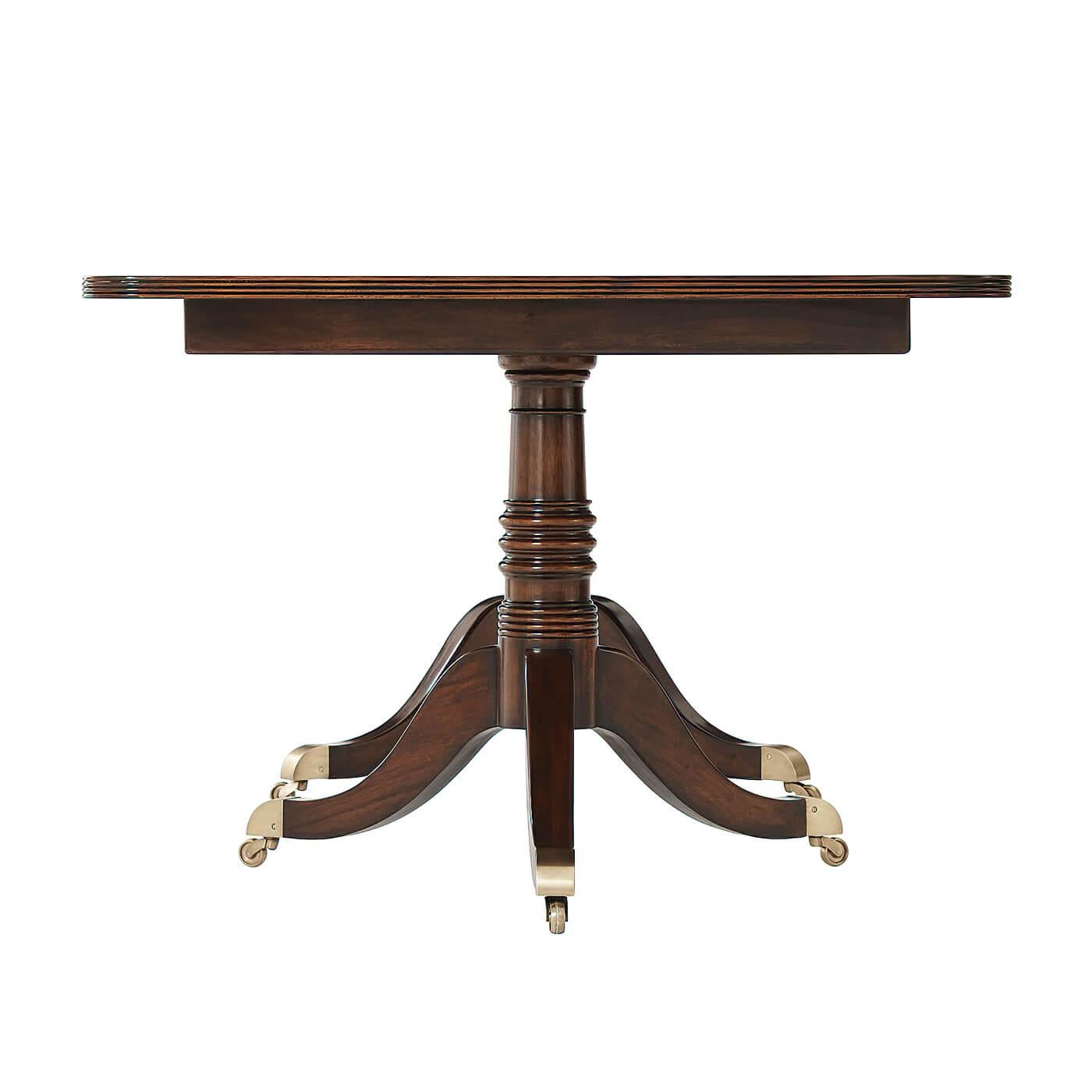 Regency Extension Mahogany Dining Table In New Condition For Sale In Westwood, NJ
