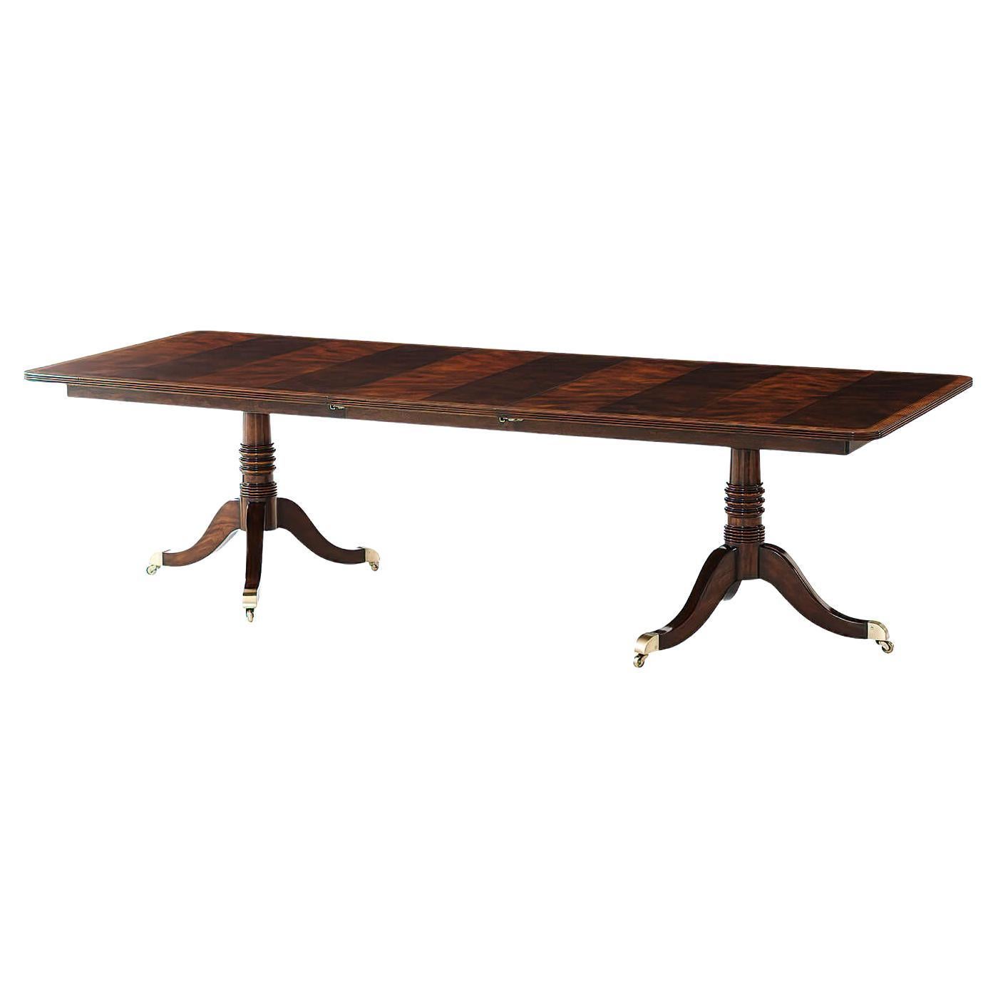 Regency Extension Mahogany Dining Table For Sale