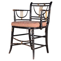 Regency Faux Bamboo Armchair