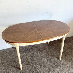 Regency Faux Bamboo Extendable Oval Dining Table