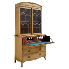 Libreria Secretaire Regency in finto bambù