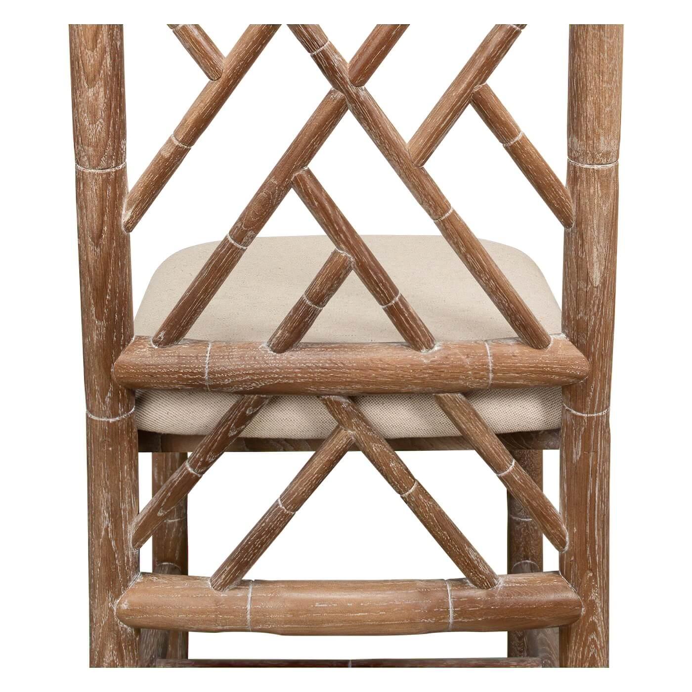Regency Faux Bamboo Side Chair For Sale 3