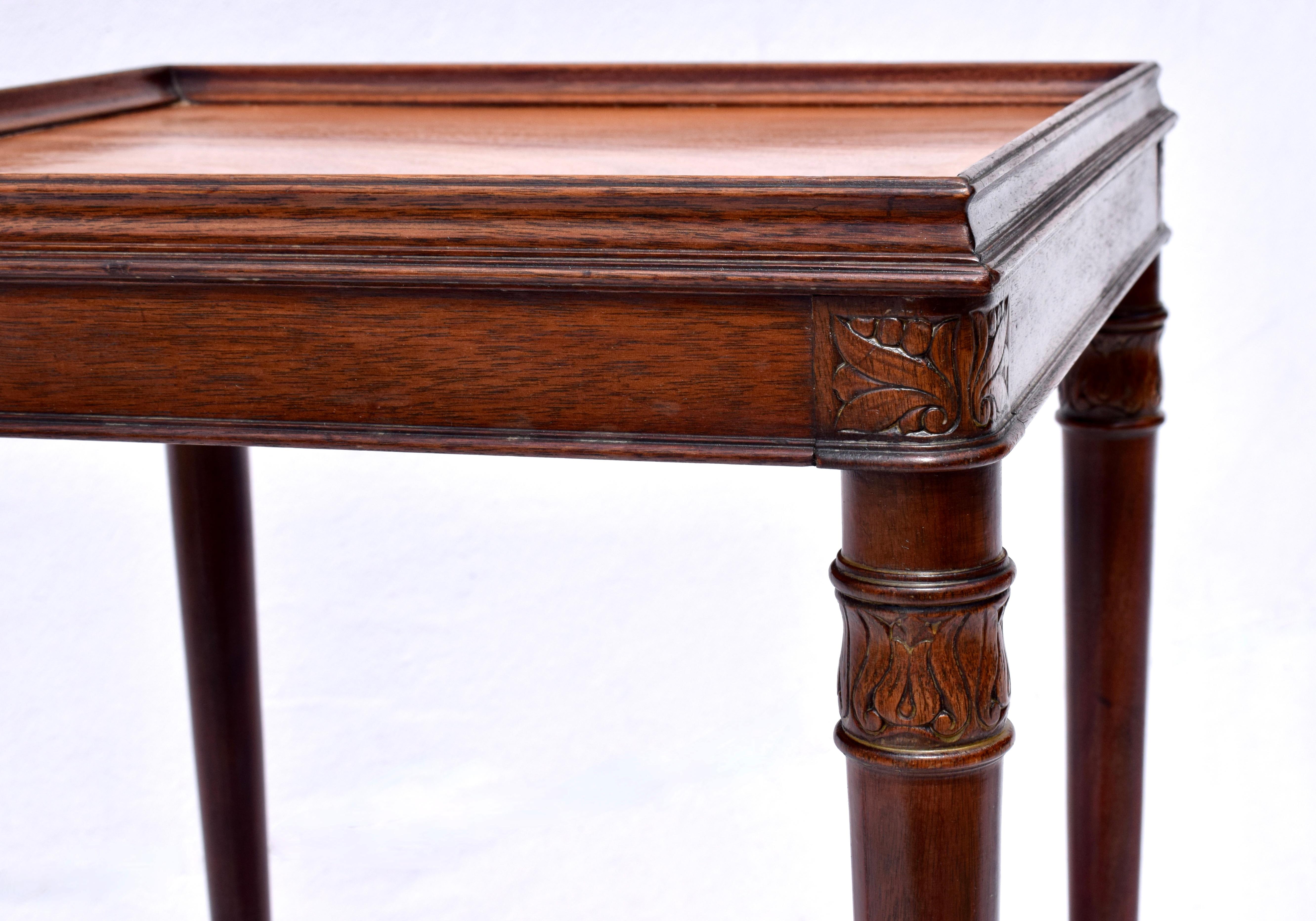 Regency Faux Bamboo Side Tables For Sale 1