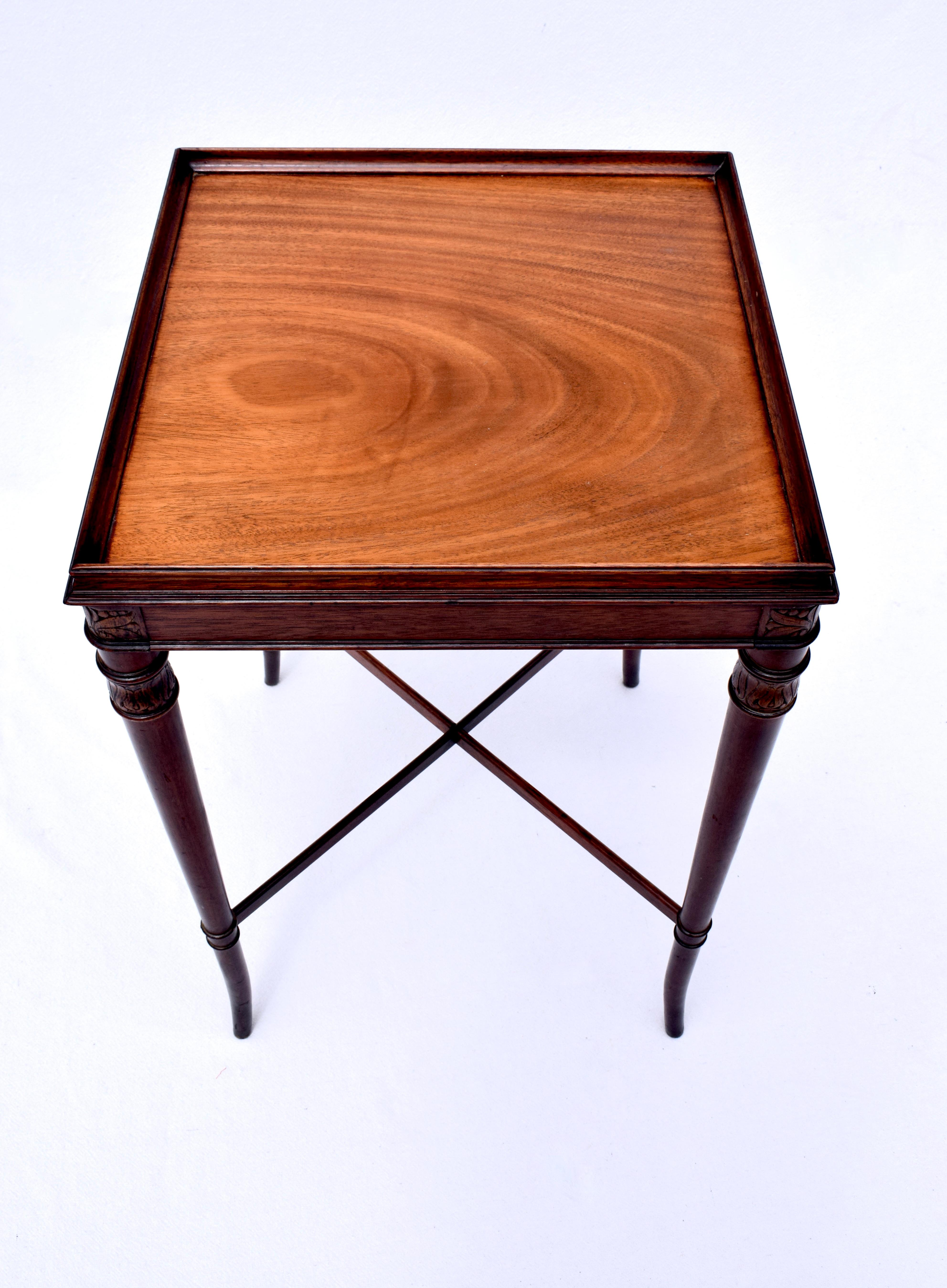 Regency Faux Bamboo Side Tables For Sale 2