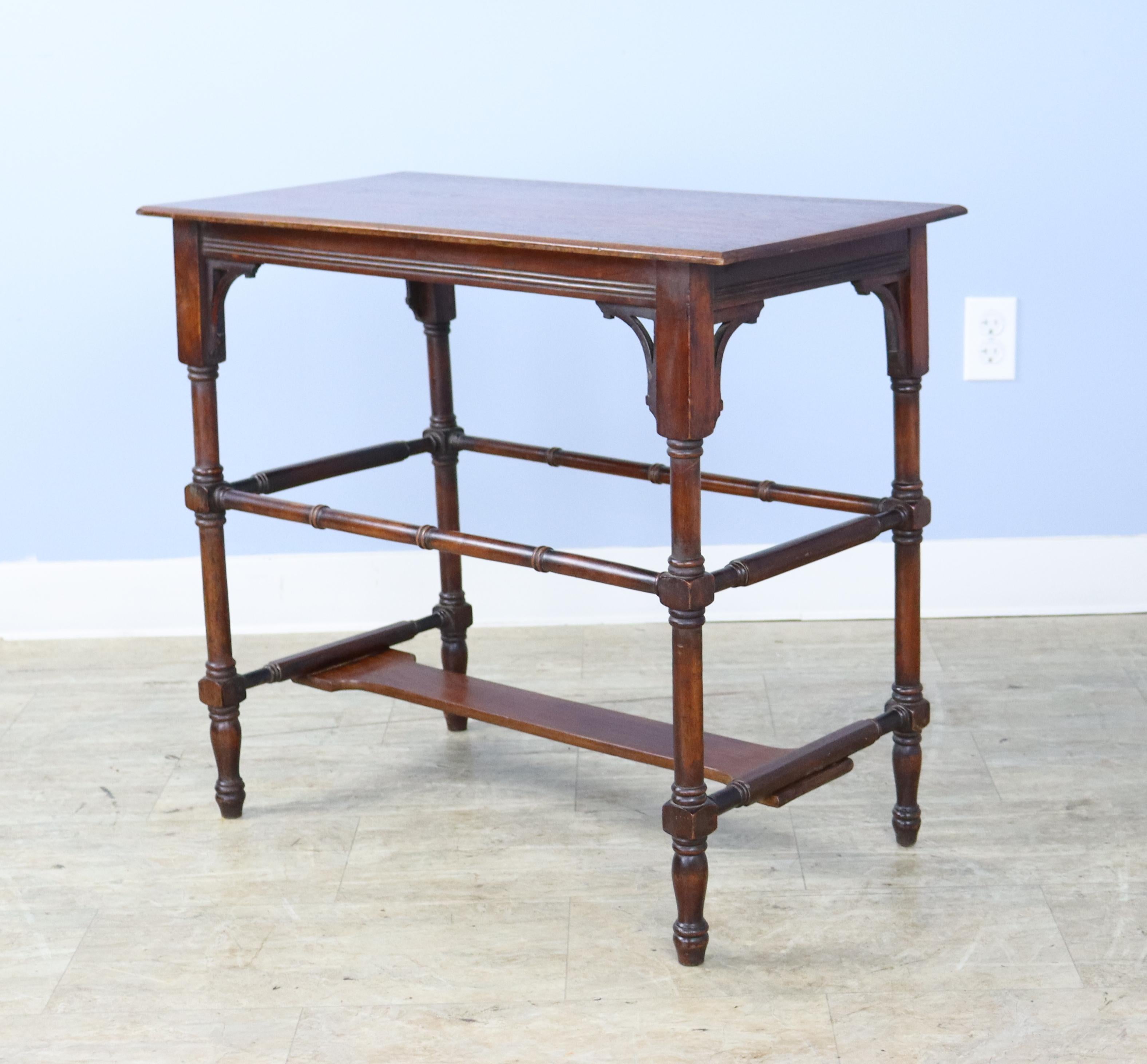 English Regency Faux Bamboo Stand or Side Table For Sale
