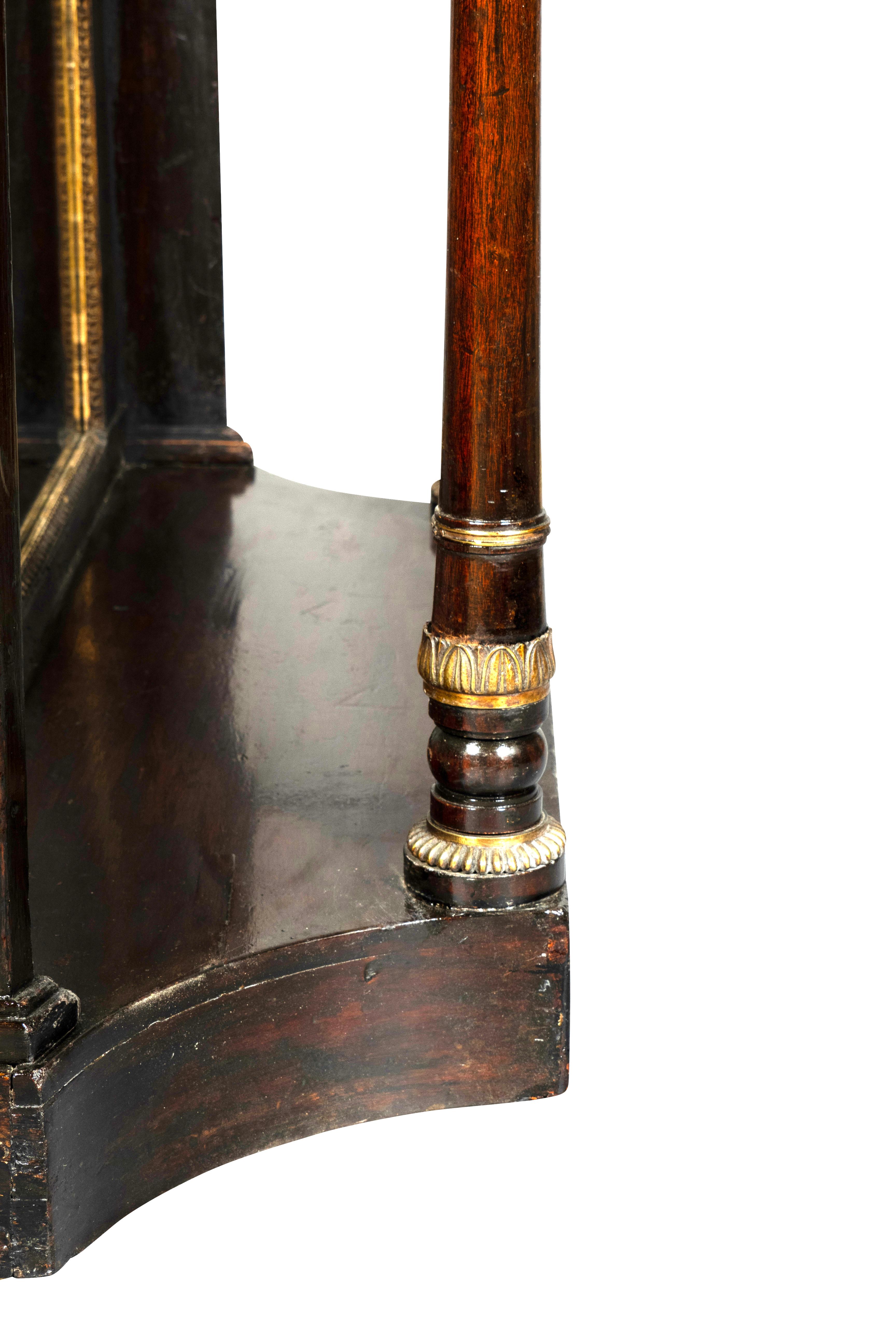 Regency Faux Rosewood Console Table For Sale 4