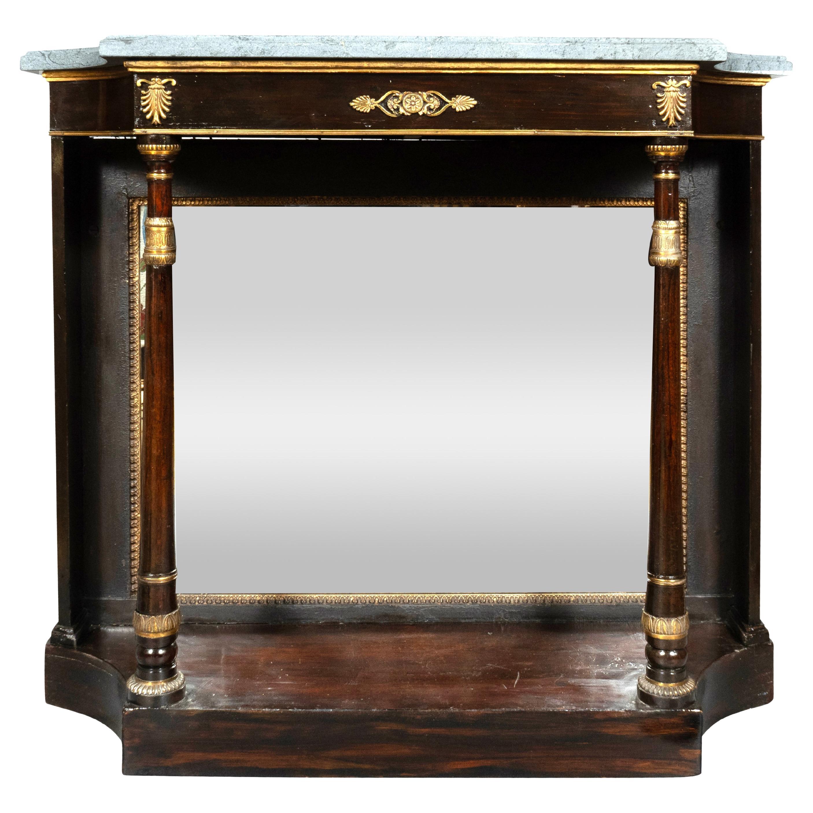 Regency Faux Rosewood Console Table