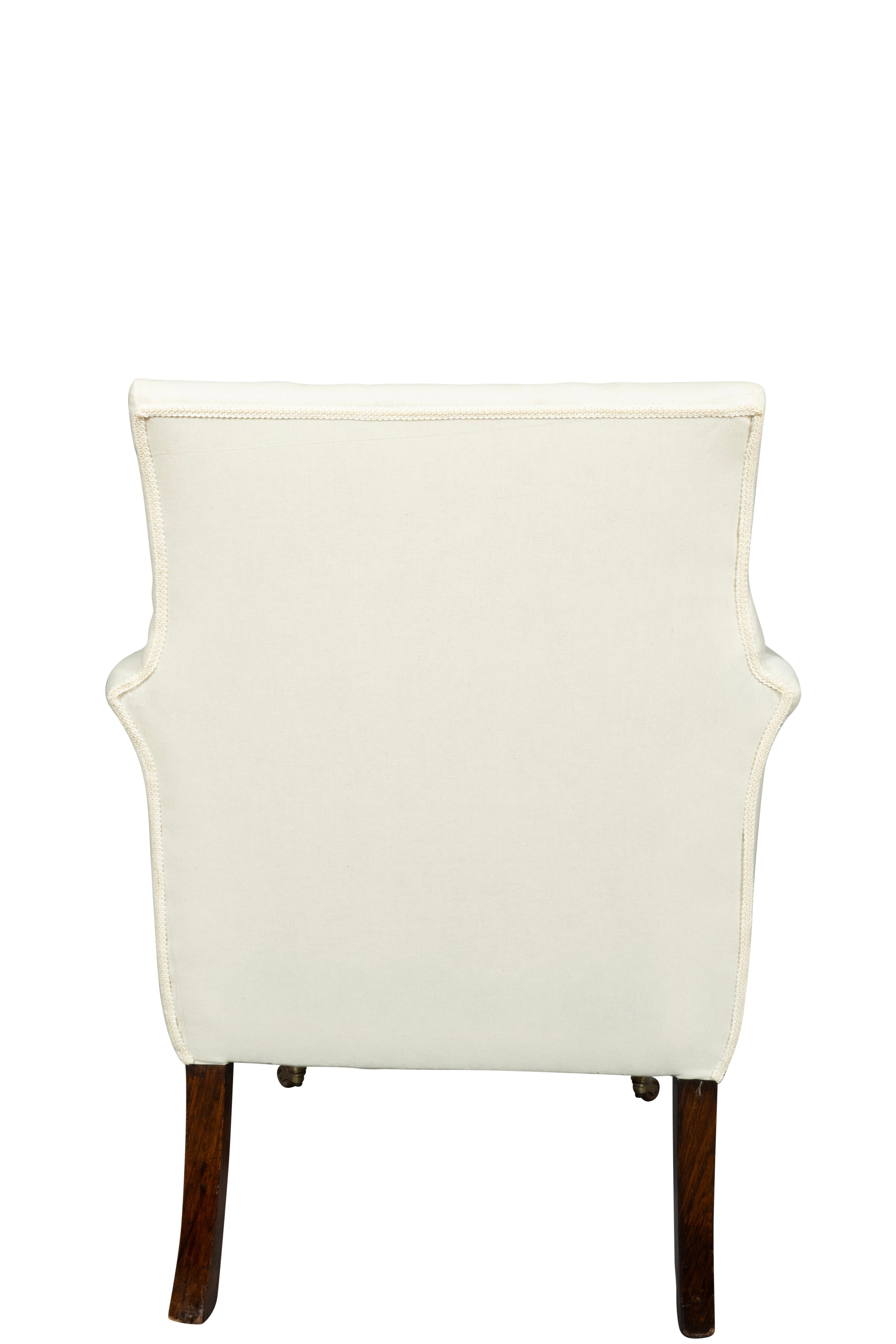 Faux Bois Regency Faux Rosewood Upholstered Armchair For Sale