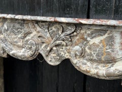 Regency Fireplace In Gray Ardennes Marble, 18th Century