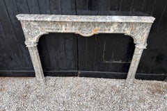 Regency fireplace in grey Ardennes marble, 18th century