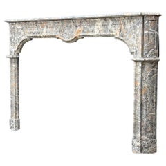 Regency fireplace in grey Ardennes marble, 18th century