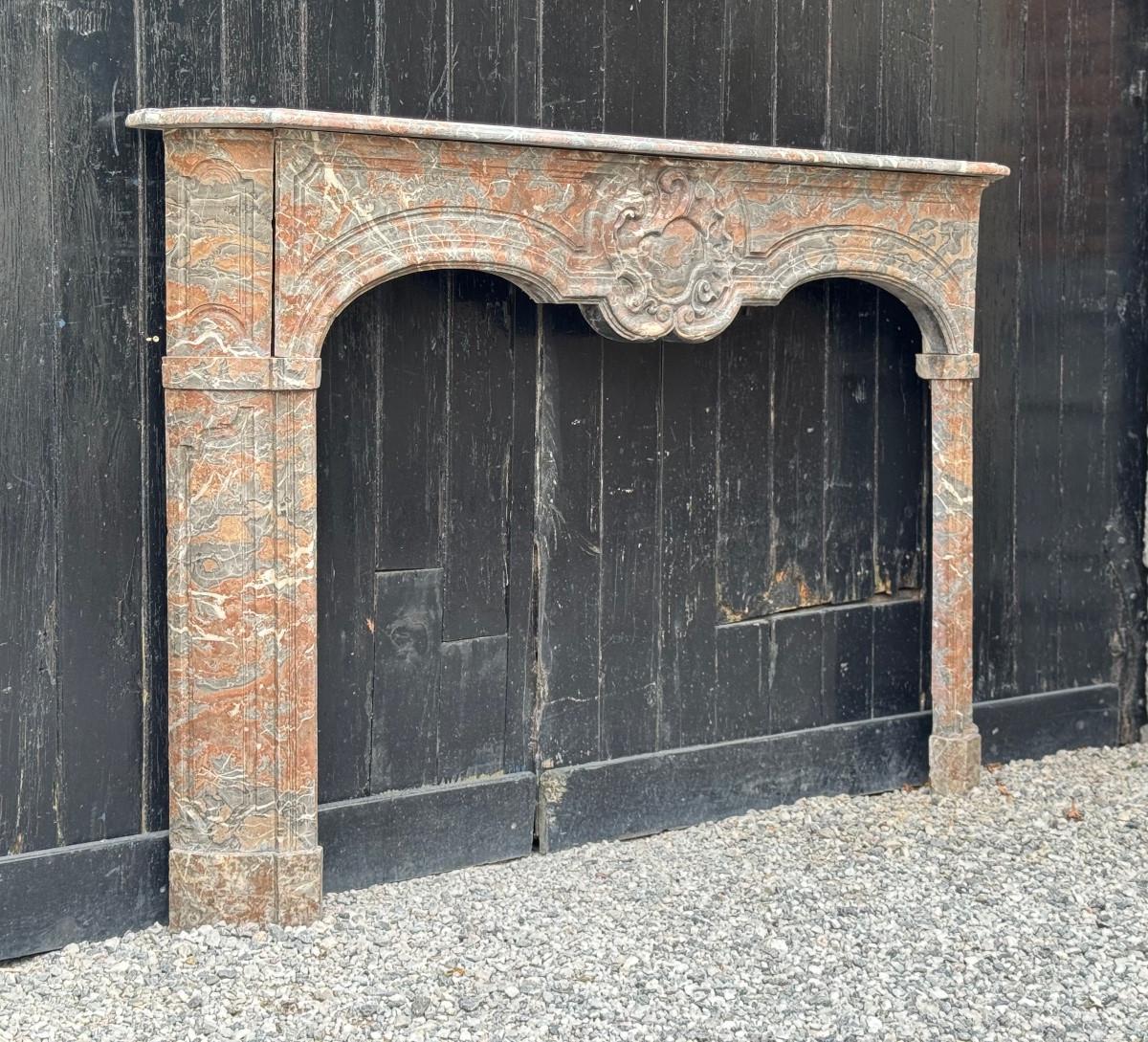 Chimenea Regency de mármol de Rance, siglo XVIII Francés en venta