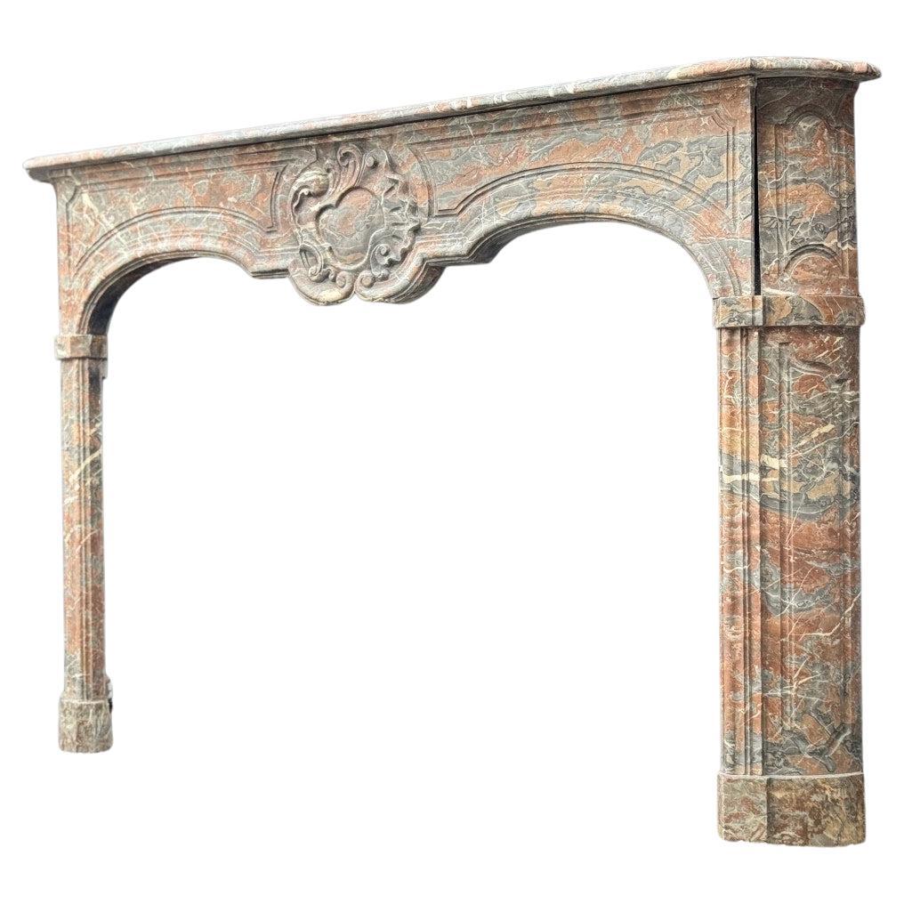Regency fireplace in Rance marble, 18th century