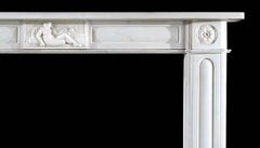 Regency Fireplace in White Statuary Marble