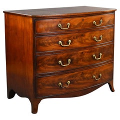 Regency Flame Mahogany Bow Front Gentlemens Chest