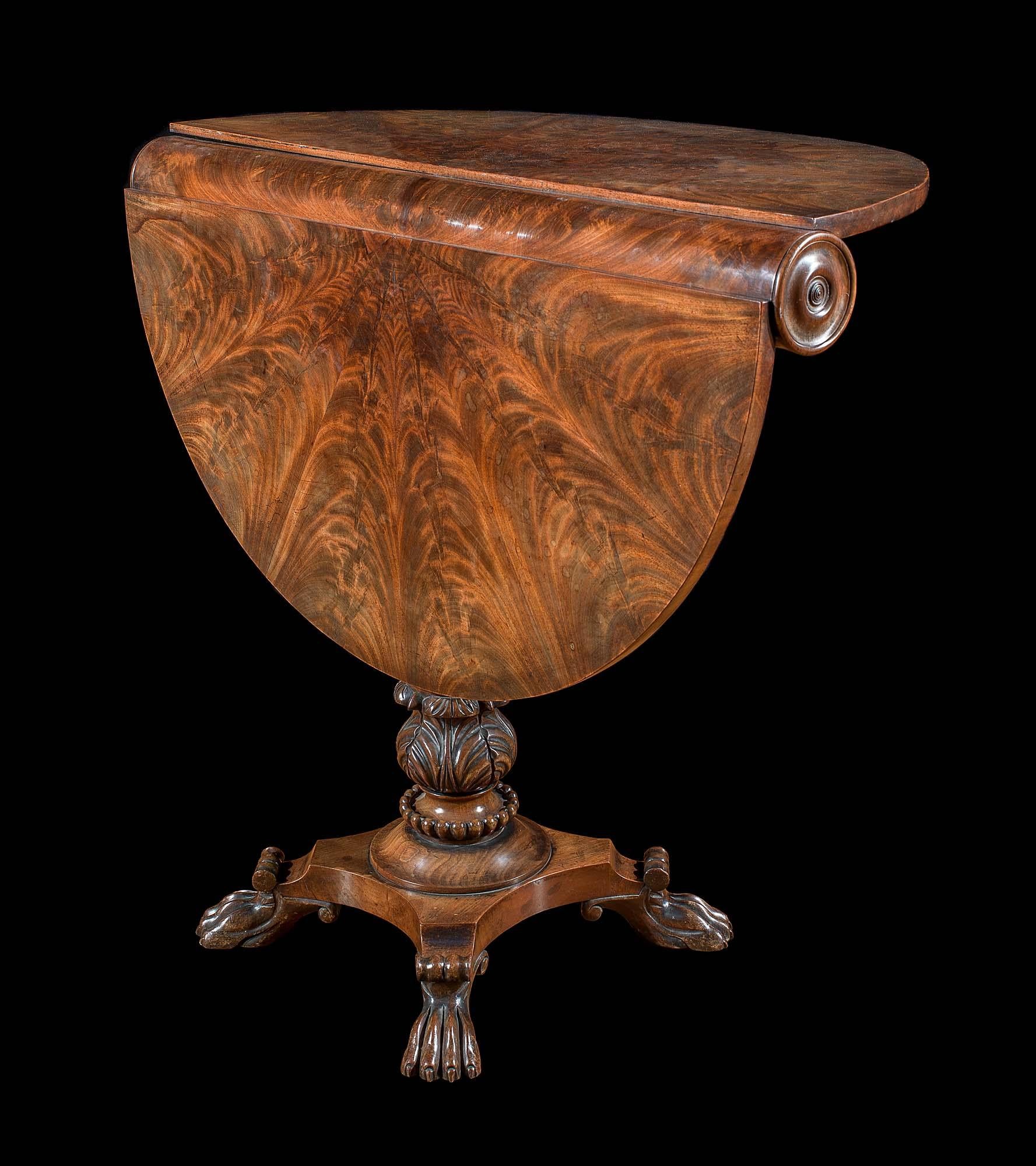 Regency Flame Mahogany Drop-Leaf Occasional Table (Englisch)