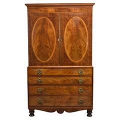 Regency Flame Mahogany Linen Press