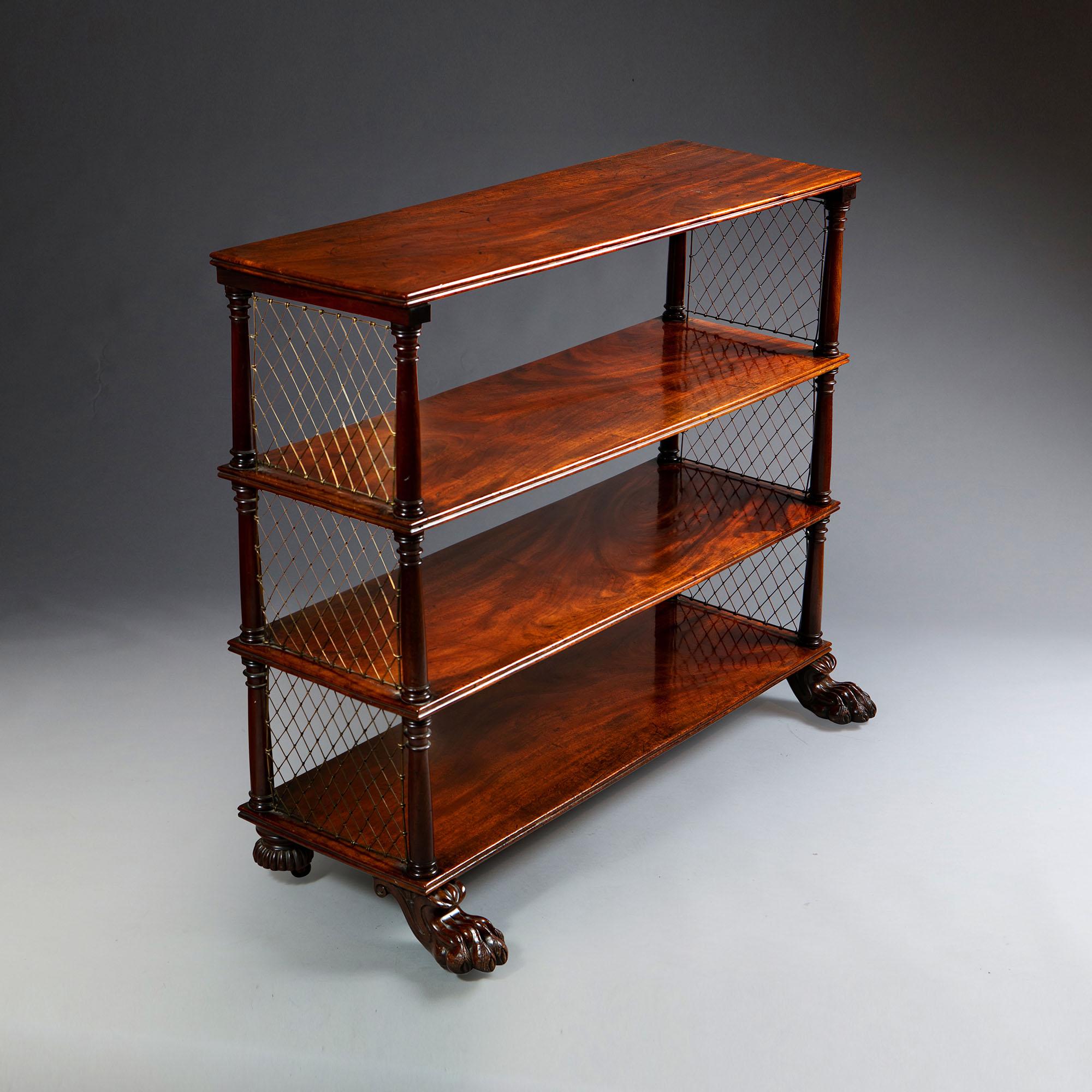 Regency Flame Mahogany Set of Shelves For Sale 1