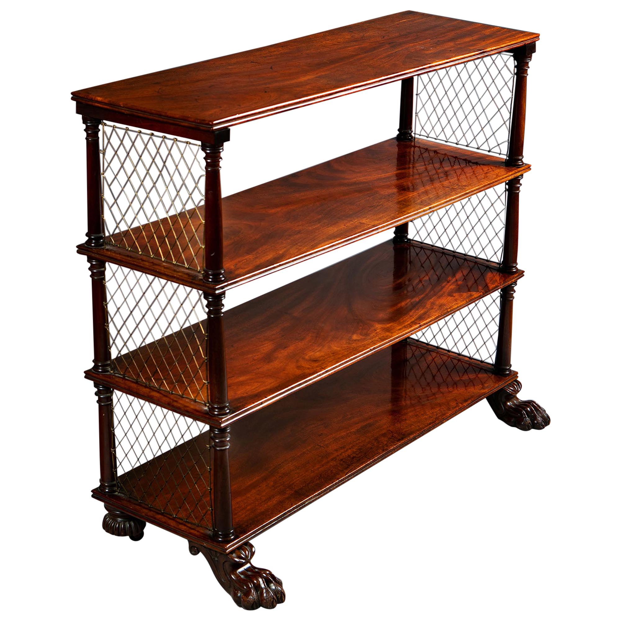 Regency Flame Mahogany Set of Shelves For Sale