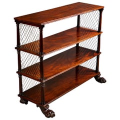 Antique Regency Flame Mahogany Set of Shelves