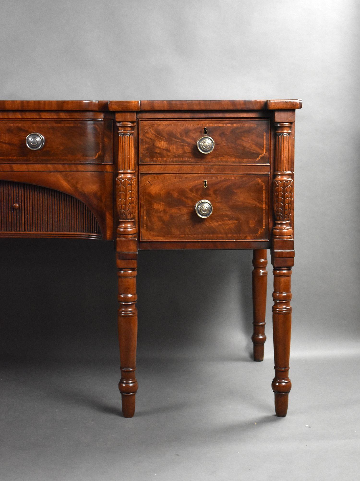 19th Century Regency Flame Mahogany Sideboard For Sale