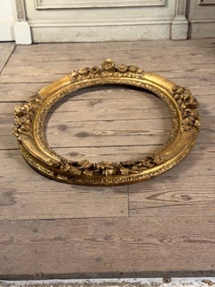 Regency frame in carved and gilded wood, 18th century
