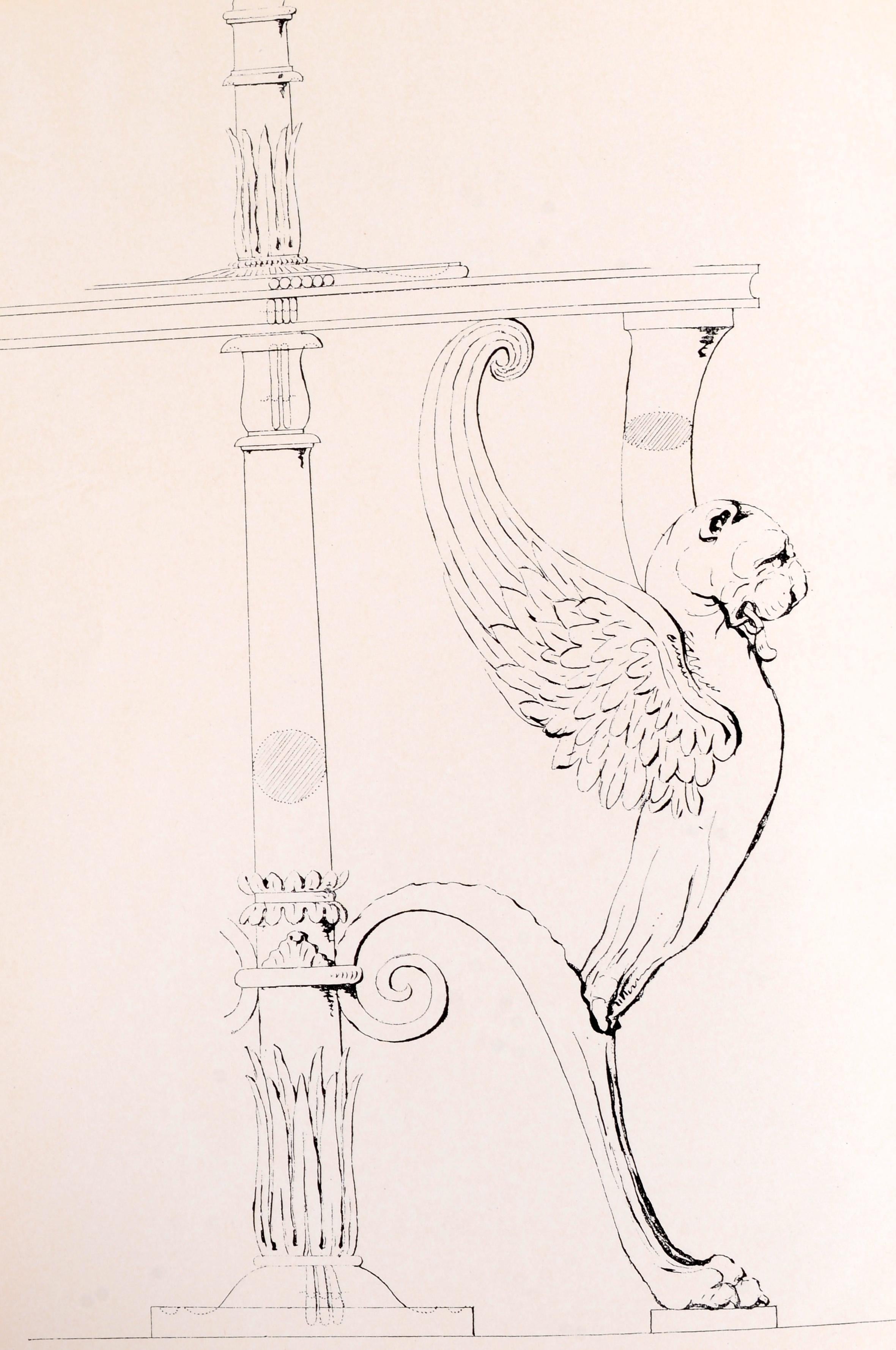 Regency Furniture Designs (from Contemporary Source books) 1803-1826 by John Harris. Published by London / Alec Tiranti, 1961. 1st Ed hardcover with slipcase. 281 illustrations. A collection of pattern books including selections from: Thomas