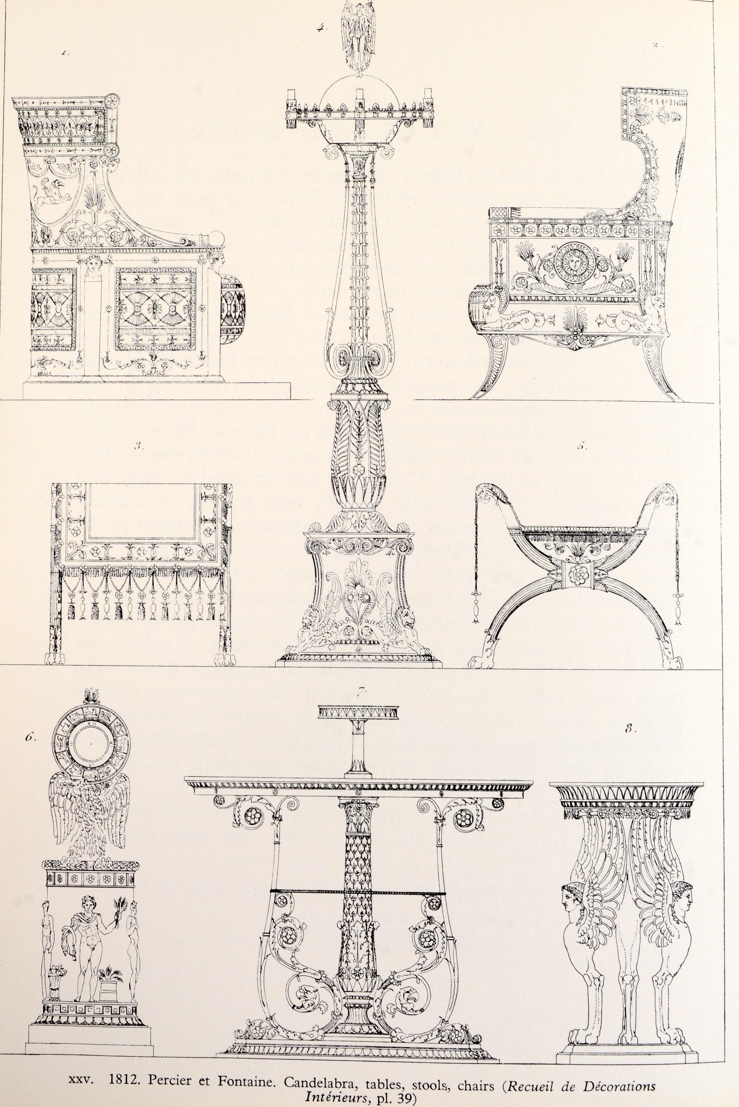 English Regency Furniture Designs 1803-1826 by John Harris 1st Ed For Sale