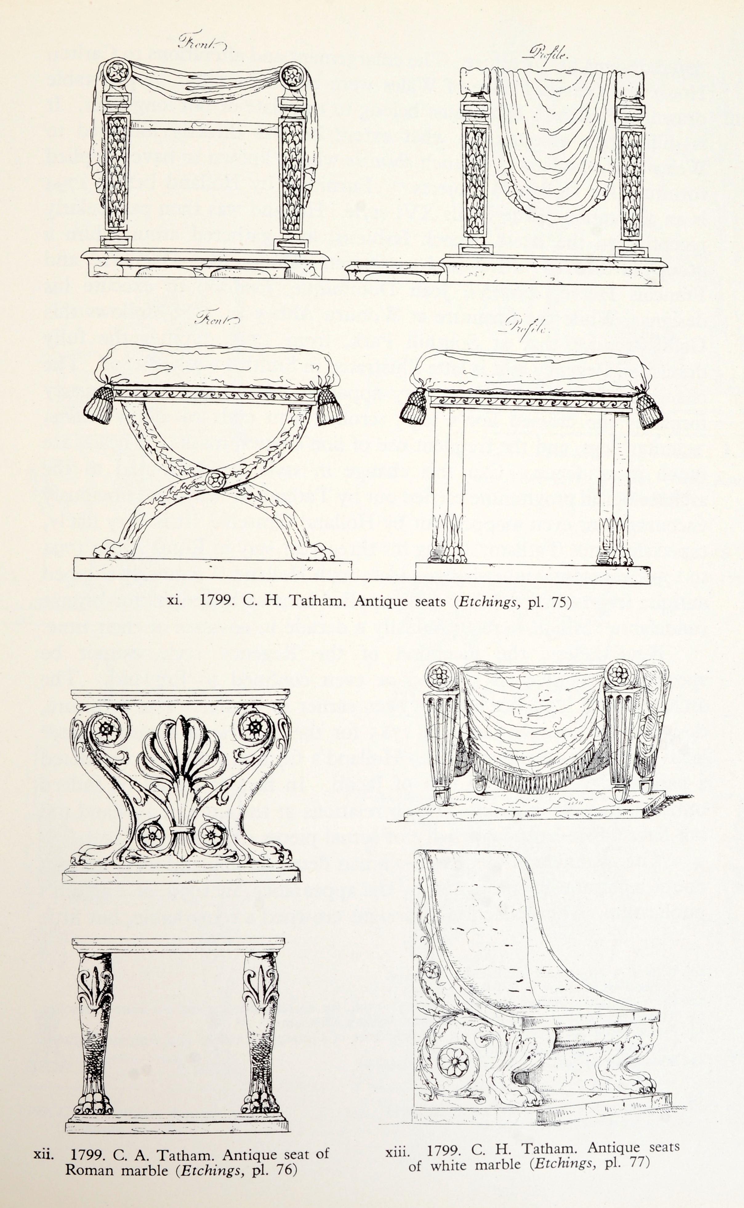 Paper Regency Furniture Designs 1803-1826 by John Harris 1st Ed For Sale
