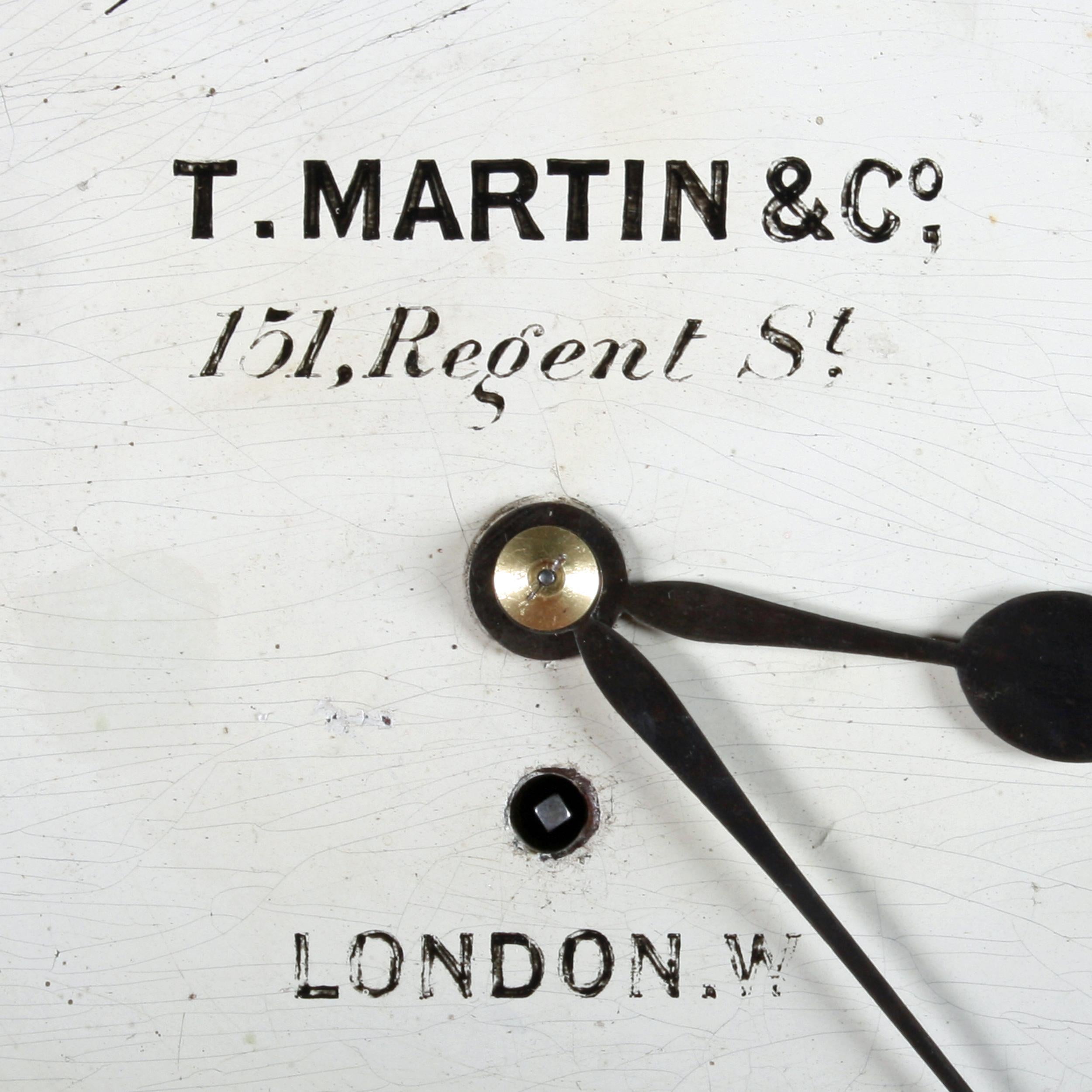 Early 19th Century 19th Century Regency Mahogany Fusee Wall Clock For Sale